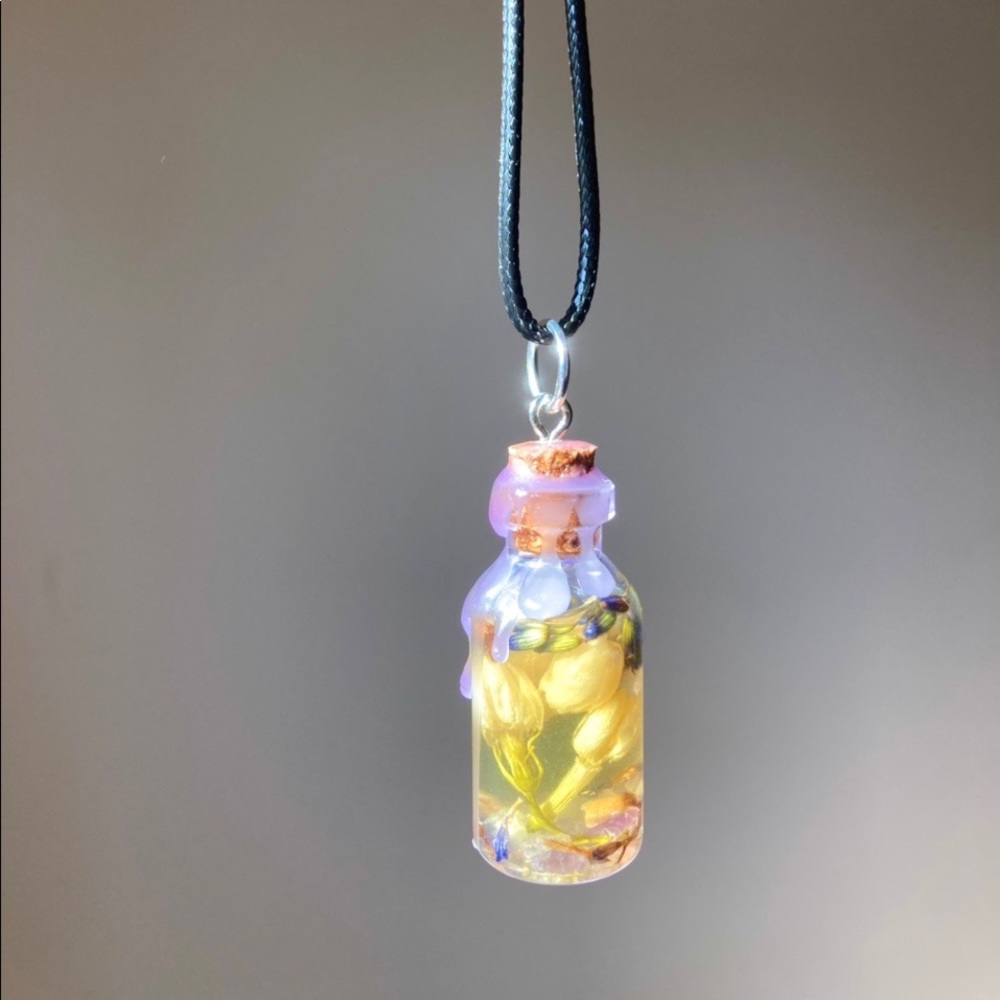 anti anxiety spell jar spiritual necklace choker